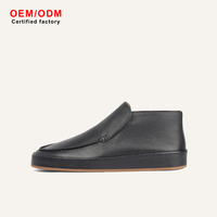 Mocasines de Piel Vacuna para Hombre, Estilo Casual, Ligeros, Cómodos, con Plataforma, Impermeables, Transpirables, Suela de Goma 2026