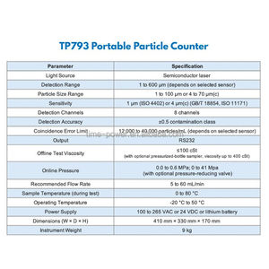 Compteur de particules liquides numérique fourni par l'usine, ISO 4406, compteur de particules d'huile portable, <span class=keywords><strong>NAS</strong></span> 1638, système de comptage de particules liquides - Product Image 2