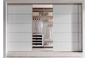 Armoire de style luxe léger, combinaison d'un placard de rangement pour la chambre à coucher et d'une vestiaire. - Product Image 6