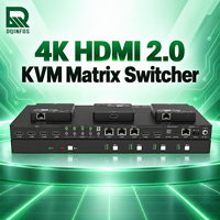4x4 2.0 Matrix Switcher 4K60Hz HDR Video Wall Mendukung Ekstraksi Audio & Penyesuaian Skala 4K-ke-1080p untuk Proyek AV