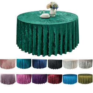 <span class=keywords><strong>Tovaglia</strong></span> in Velluto Schiacciato Rotonda 132 cm Blu Polvere, <span class=keywords><strong>Tovaglia</strong></span> Rotonda in Velluto per Ristorante, <span class=keywords><strong>Tovaglia</strong></span> <span class=keywords><strong>Verde</strong></span> Scuro - Product Image 1