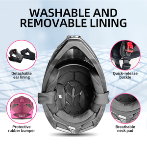 <span class=keywords><strong>Casco</strong></span> Integral Rosa para <span class=keywords><strong>Motocross</strong></span>, para <span class=keywords><strong>Mujer</strong></span>, con Doble Visera, Certificado DOT, OEM/ODM - Product Image 5