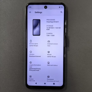 Smartphone 5G Techno Camon 50 Power 1 To C50 Pro de haute qualité avec écran 7,3 pouces, processeur Deca-core, 16+1 To, batterie 8000 mAh, Android 15 - Product Image 5