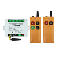 Télécommande industrielle sans fil 4 canaux pour interrupteur LED, relais 10A, étanche, code d'apprentissage, 300m, 4 boutons, AC 100-440V