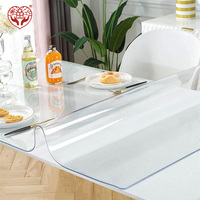 Rouleau de nappe en PVC super transparent de 1 mm et 2 mm pour couverture de table en vinyle imperméable