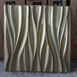 ZJ 3D Revestimiento de pared Interior Impermeable Art3d Pvc Slat Panel de pared Panel texturizado estriado 3D - Product Image 5