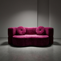 Canapé-Lit d'Angle Modulaire en Velours de Style Moderne, Confortable et Sans Cadre, Idéal pour les Appartements