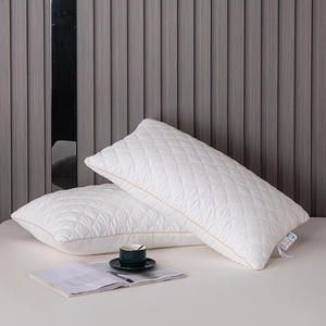 Oreiller en fibres synthétiques douces, blanc, simple, fermeté moyenne, tissu polyester, pour adulte, dortoir, étudiant, cadeau - Product Image 3