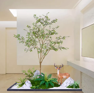 Plantas Verdes Artificiales para Decoración de Interiores, Esquinas de Escaleras, Balcones, Adornos de Paisajismo, Árbol Artificial Biónico - Product Image 2