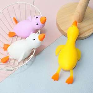 Canard Squishy en Caoutchouc TPR Extensible avec Remplissage de Sable à Mémoire de Forme, Jouet Anti-Stress et de Décompression - Product Image 2