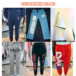 Pantalones de chándal holgados de algodón pesado de alta calidad para <span class=keywords><strong>hombre</strong></span>, pantalones de chándal holgados personalizados de gran tamaño de felpa francesa Unisex para <span class=keywords><strong>hombre</strong></span> - Product Image 3