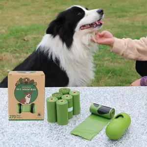 Custom Printed Dog Leash Poo Bag Eco Friendly Compostable Biodegradable Poop Bags For Dogs