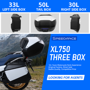 Ensemble de <span class=keywords><strong>sacoches</strong></span> de moto pour Honda XL 750 Transalp, valises latérales robustes, coffre supérieur, bagages à dégagement rapide avec kit de montage - Product Image 1