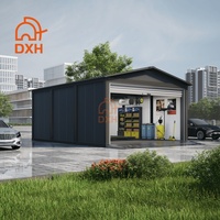 Garage Conteneur Préfabriqué Daxiang Personnalisé 1, 2 ou 3 Voitures avec Appartement Superposé