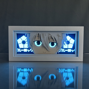<span class=keywords><strong>Blue</strong></span> <span class=keywords><strong>Lock</strong></span> Seishiro Nagi Anime Light Box Paper Cut Lightbox <span class=keywords><strong>Manga</strong></span> Led Nightlight para niños Dormitorio Decoración Lámpara de mesa - Product Image 3