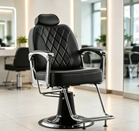 Chaise de salon de coiffure de style moderne, durable, pivotante à 360°, réglable en hauteur, fonctionnelle, minimaliste, pour salon de coiffure