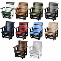 Kursi Dek Desain Kontemporer dari Kayu Polimer Warna Kustom dengan Penyangga Aluminium HDPE untuk Penggunaan di Taman & Ruang Makan, Furnitur Luar Ruangan