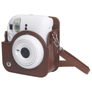 Offre Spéciale pour FUJIFILM <span class=keywords><strong>Instax</strong></span> <span class=keywords><strong>mini</strong></span> 12 étui en cuir sac photo complet avec bandoulière (marron) - Product Image 5