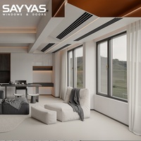 Fenêtre à battant Sayyas moderne de luxe en PVC/UPVC revêtu d'aluminium, insonorisée et écoénergétique, pour cuisine et hôtel