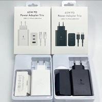 Chargeur de voyage universel 65W PD 3 ports USB Type C USB A Prise EU UK US Adaptateur d'alimentation rapide compatible Samsung S22 S23 S24 S25 S26