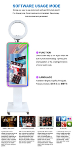 Nguồn cung cấp bên máy ảnh photobooth vỏ cưới Selfie 21.5 inch LCD màn hình cảm ứng ma thuật gương ảnh gian hàng - Product Image 6