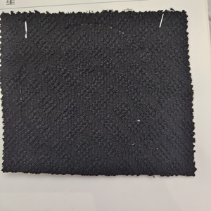 Tissu tricoté chaîne 100 % coton ChaoPai, 480 GSM, largeur 160 cm, noir uni teint, pour sweats à capuche de luxe, vente en gros - Product Image 3