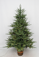 Sapin de Noël artificiel pré-éclairé en pin avec lumières en forme de flocon de neige, en PVC, pour usage extérieur, haute qualité, grand format