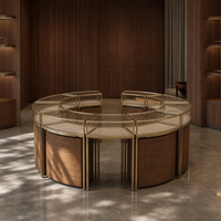 Vitrine à bijoux en verre durable, écologique et personnalisée de luxe avec éclairage LED pour magasin de détail et centre commercial haut de gamme