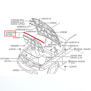 Guarnizione del cofano anteriore del vano motore HY guarnizione del cofano della protezione antipolvere della striscia meteorologica in gomma per Nissan-240SX-Silvia S14 - Product Image 5