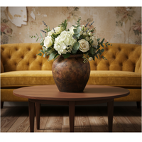 Nouveau pot de fleurs moderne en fibrociment écologique de haute qualité, durable, capacité 60L, sculpté à la main, pour maison, villa, salon, jardin