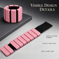 Bracelet réglable en silicone avec perles rectangulaires en fer pour entraînement de force unisexe, musculation, fitness, exercice, 2 lb, poignet, cheville