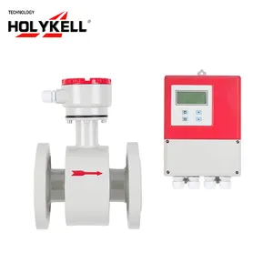 Transmiter Flow Meter Elektromagnetik Industri Holykell 4-20ma