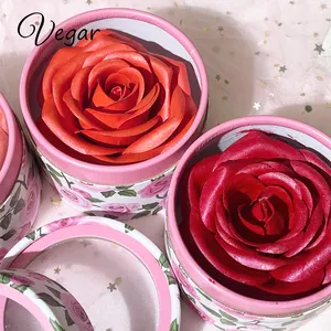 OEM grosir 3D mawar Blush wajah tahan lama bersinar pipi kelopak bunga Blush wajah Glitter perona pipi mawar