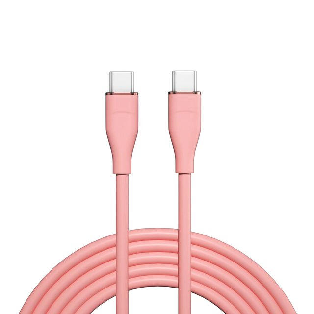 60W PD Fast Charge USB C to C Cable Customized logo Silicon USB 2.0 C Charging and Data Cable