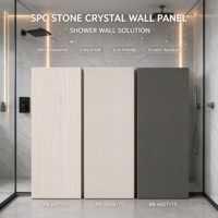 Panneaux muraux de douche SPC, vente en gros directe d'usine, revêtement mural imperméable pour cabine de douche