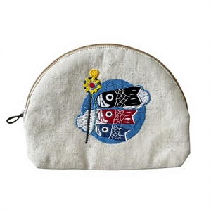 Cartera Unisex de Lino Bordada a Mano con Diseño Multidecorativo, Forro de Algodón, Estilo Vintage y Cierre de Cremallera, Marca Hung Le - Product Image 1