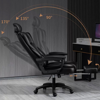 Chaise de réunion pivotante réglable en cuir PU moderne et confortable, chaise de bureau ergonomique