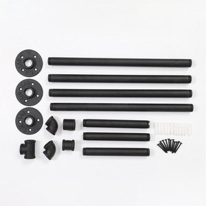 Porte-vêtements mural moderne en métal noir, style industriel, avec tringle détachable <span class=keywords><strong>pour</strong></span> séchage <span class=keywords><strong>de</strong></span> vêtements, crochets <span class=keywords><strong>de</strong></span> penderie et cintres <span class=keywords><strong>de</strong></span> buanderie - Product Image 5