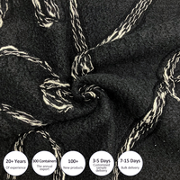 Proveedor de China GRS, material de ropa tejido 100% poliéster Tweed marca invierno tela de rizo francés para abrigo suéter ropa