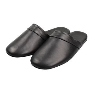 Moda son tasarım rahat yumuşak kapalı yatak odası erkek hakiki deri ev terlikleri - Product Image 5