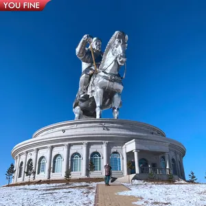 Top Giant Stainless Steel Genghis Khan Horse Sculpture