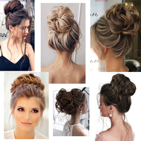 AliLeader Chignon synthétique bouclé désordonné de qualité supérieure, 10 couleurs, accessoires pour cheveux pour femmes