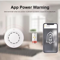 Sensor Alarm Kebakaran Langit-Langit Pintar WiFi Tuya SIXWGH OLED Alarm Telepon Real-Time Suara 80dB Kompatibel Aplikasi Garasi Rumah Android