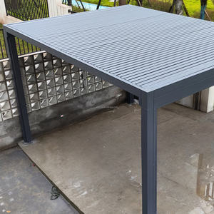 Pavillon de jardin électrique intelligent en aluminium <span class=keywords><strong>composite</strong></span> à usage domestique, coupe-vent, résistant au soleil et à l'eau, fabricant de gros - Product Image 3
