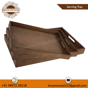 ชุดถาดไม้ทำมือคุณภาพดีที่สุด ทำจากไม้มะม่วงธรรมชาติ ปลอดภัยสำหรับอาหาร ชุดถาดเสิร์ฟ 5 ใบ เหมาะสำหรับโรงแรม ร้านอาหาร และใช้เป็นของขวัญ - Product Image 3