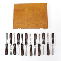 Ensemble de 12 ciseaux à bois en acier au chrome vanadium 60CrV, ciseaux à bois de qualité allemande, gouges de gravure, bricolage artisanal
