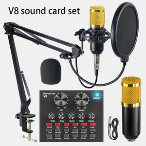 Micrófono de Karaoke con interfaz de Audio para estudio profesional, <span class=keywords><strong>tarjeta</strong></span> de sonido para grabación de ordenador con cable externo <span class=keywords><strong>en</strong></span> <span class=keywords><strong>vivo</strong></span>, nuevo - Product Image 2