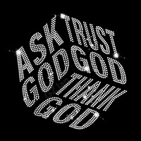 Transfert thermocollant personnalisé avec strass 'God Don't Play About Me' pour T-shirt, motif chrétien de foi