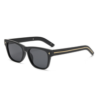 Lunettes de soleil polarisées UV400 de luxe, de haute qualité, carrées, vintage, populaires, de créateur, avec monture carrée en acétate