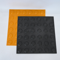 Tuile de pavage tactile en PVC, indicateur tactile, brique pour aveugles, antidérapant, circulaire, rond, tapis de route pour aveugles
